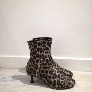 Next Leopard Print Heeled Boots